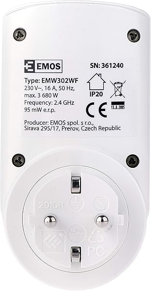 EMOS G Homa Smart WiFi   Enchufe con Temporizador y Cuenta atrs App para AndroidiOS Schuko
