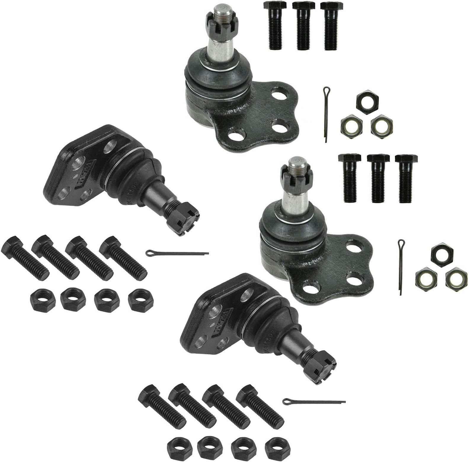 4 Piece Kit Upper Lower Ball Joint LH RH for 00-02 Ram 2500 3500 2WD Pickup
