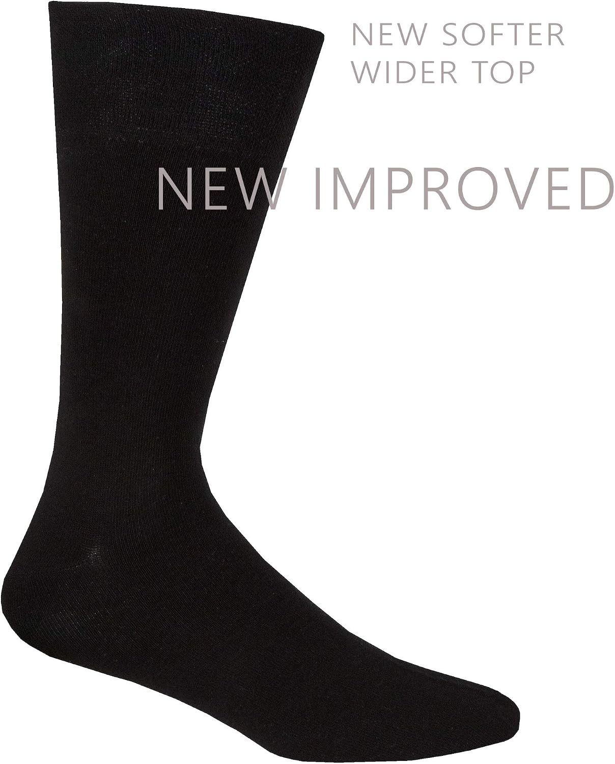 6 works Mens Sock Super Bigfoot XXL Socks Sizes 14,15 16, Shoe Size 14-16 (14-16, New Black), 14-16 Plus - Image 3