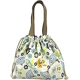 enyuwlcm Mini Lunch Tote Pouch Reusable Small Cute Lunch Bag with Drawstring Suitable for Girls Women Dog Beige