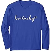 Kentucky Cute Heart Women Girls Long Sleeve T-Shirt