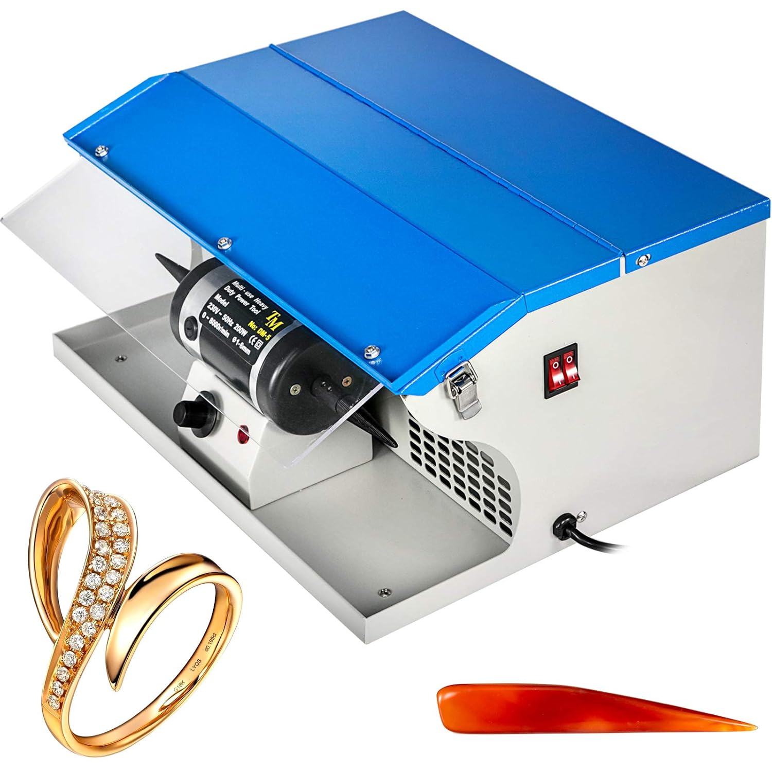 VEVOR Jewelry Polishing Machine Buffing Machine Benchtop Jewelry