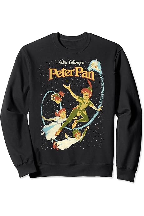 Amazon.com: Disney Peter Pan The Lost Boys Think Happy Thoughts Sweatshirt  : Clothing, Shoes \u0026 Jewelry
