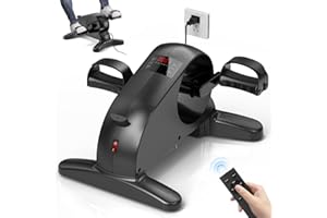 HOMGIM Motorized Mini Exercise Bike Electric Pedal Exerciser for Seniors，Under Desk Bike Pedal Exerciser for Arm/Leg Fitness & Physical Therapy,Manual/Auto Speed Adjustment Leg Exercise Equipment