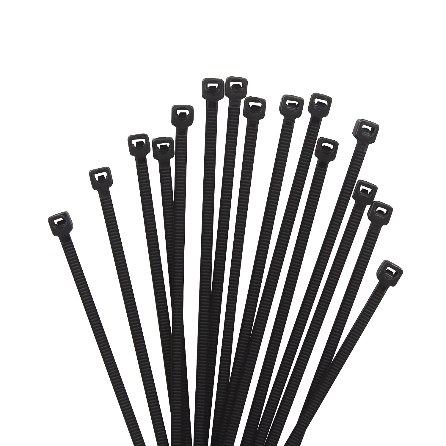 XINGO 1000 PCS Cable Zip Ties, 18lb Strength, Small Tie Wraps Self-Locking Nylon Zip Ties for Indoor and Outdoor Use (150mm x 2.5mm, Black) — image 1
