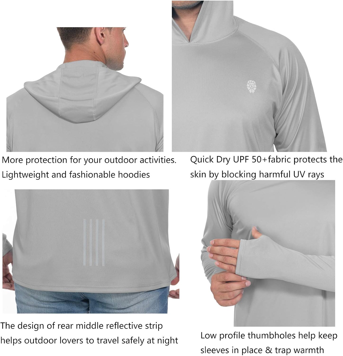 Fishing Shirts for Men Long Sleeve - Sun Protection SPF 50+ UV Tshirt Hoodies: Clothing