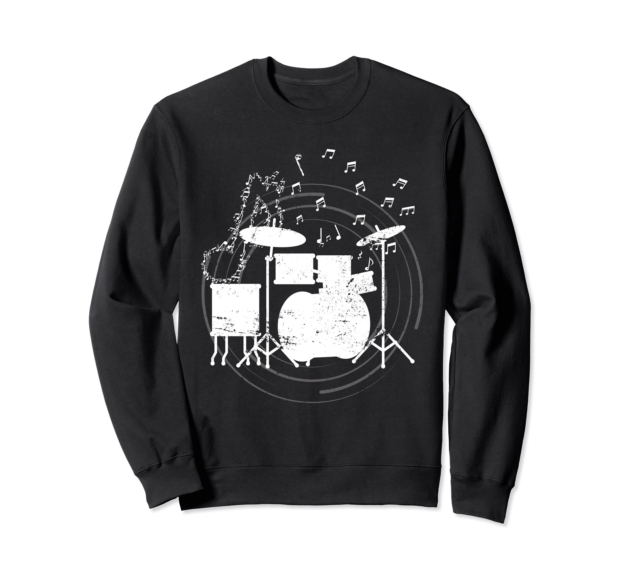 Percussion Musician Drummer Drum Set Music Notes Drums Sweatshirt