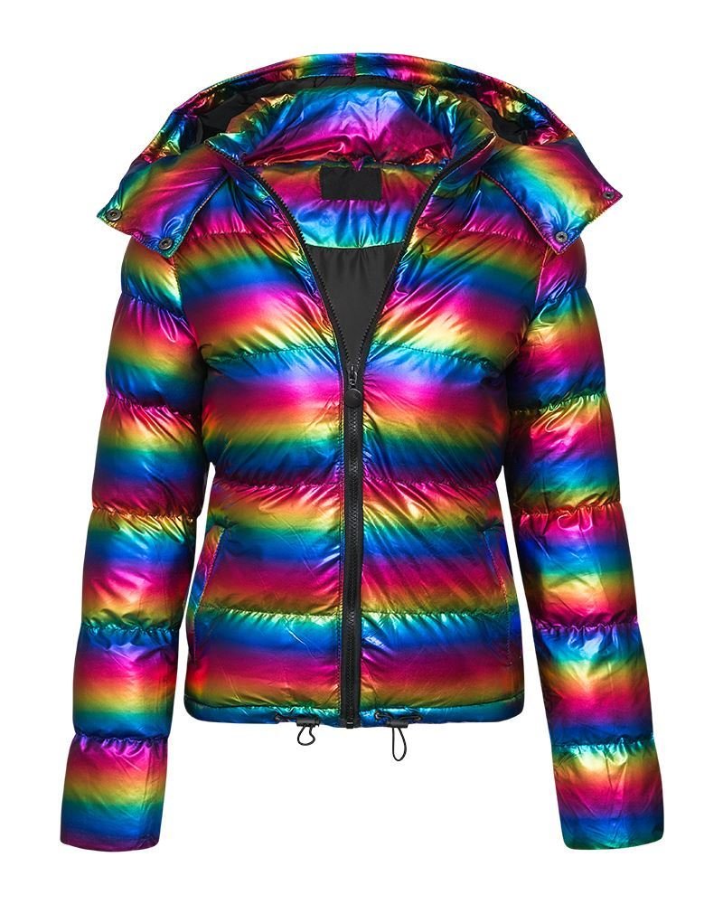 shiny rainbow jacket