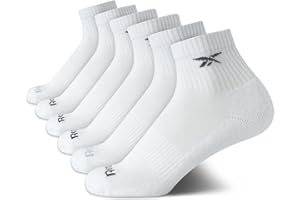 Reebok Boys’ Comfort Cushioned Quarter Cut Basic Socks (6 Pack)
