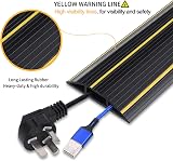 PICK FOR LIFE 3 Channel Cable Protector 6 Ft Floor Cord Cover Black view 6