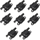 12611424 Ignition Coil Pack for LS 5.3 6.0 V8 Chevy Silverado Cadillac GMC | Fits Tahoe Yukon Avalanche Suburban Impala Grand 5.3L 2007 2008 2009 2010 2011, Replace 12570616 D510C UF413, set of 8