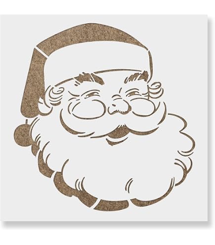 thumbnail image 2 of Christmas Santa Mylar Stencil Sheet - 190 Micron For Wall Art, Painting, Crafts - Laser Chimp 2 of 6
