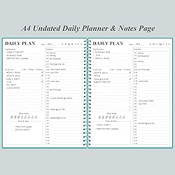 Daily Planner Undated - 8.5" x 11" To Do List