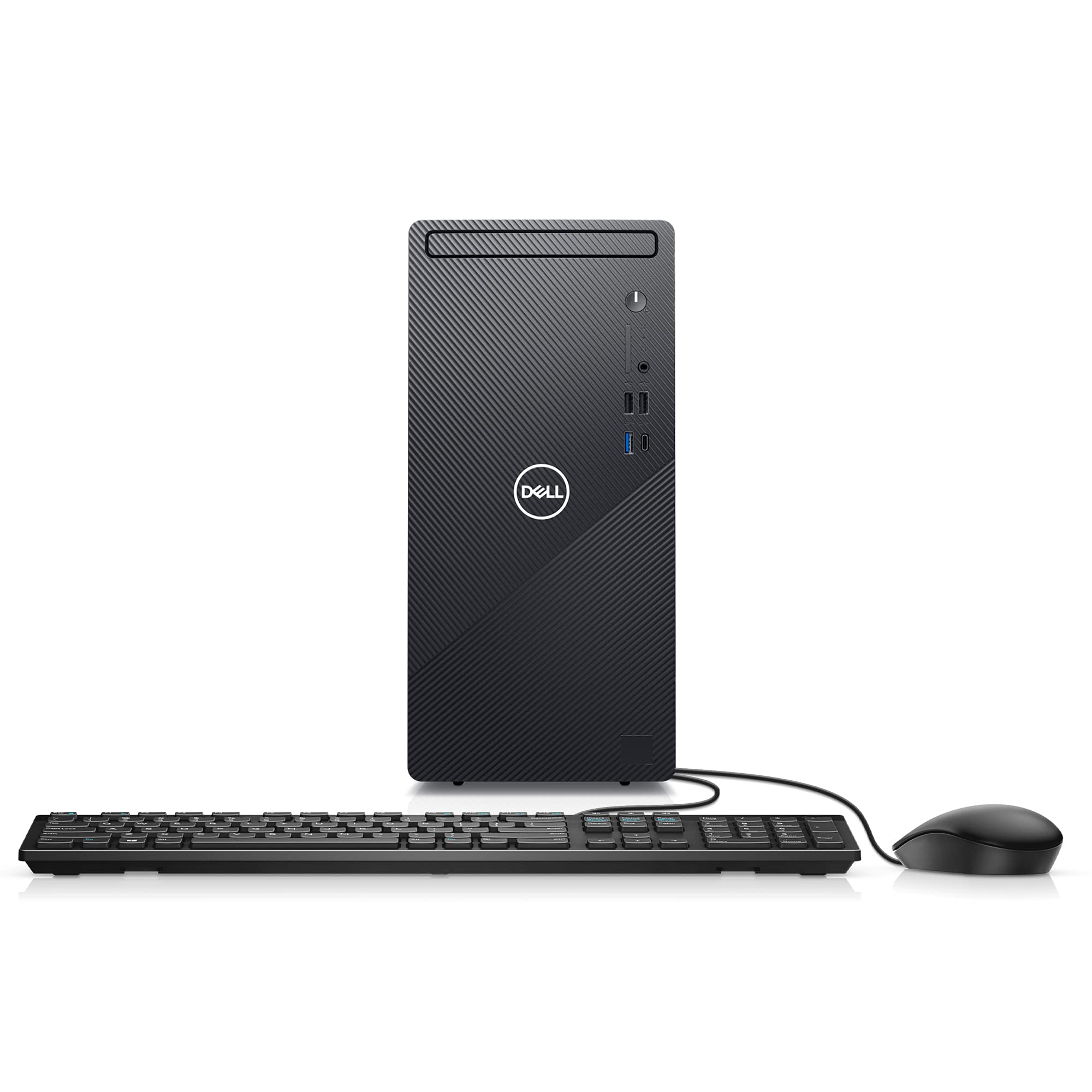 Torre de computadora de escritorio compacta Dell Inspiron 3891 - Intel Core i5-10400, 16 GB DDR4 RAM, 256 GB SSD + 1 TB SATA HDD, Intel UHD Graphics 630 con memoria gráfica compartida, Windows 10H - Negro (último modelo)
