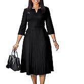Wear to Work Midi Dress for Women Business Casual A-line Dress Elegance Church Outfits