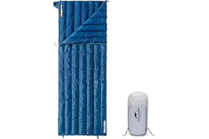 Naturehike Lightweight Rectangular Sleeping Bag 650FP/750FP Down Ultralight Compact Hiking Sleeping Bag Compressible Envelope