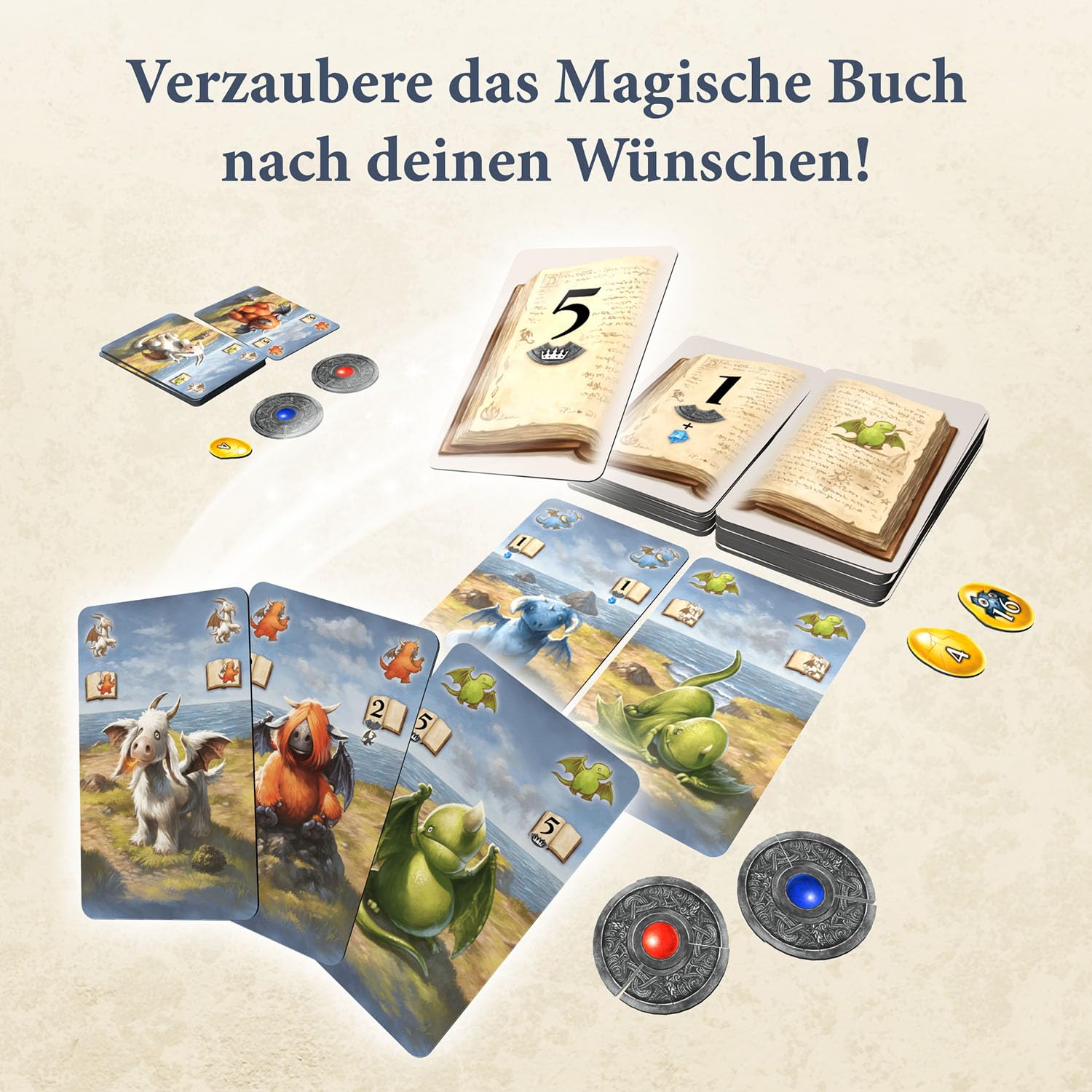 Kosmos 683757 Drachenhüter, Großes Kartenspiel für die ganze Familie ab 8 Jahren, 123 schöne, großformatige Drachenkarten, Andor Autor Michael Menzel, Brettspiel, Geschenk 4