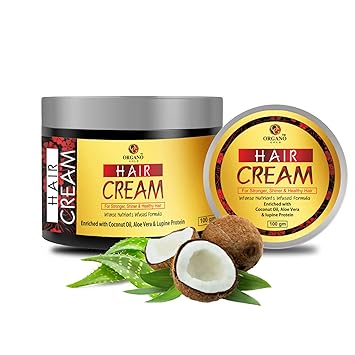 Organo Gold Hair cream for medium hold & hair and scalp nourishment - daily use100 gm