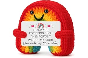 BuiltFit Teacher Retirement Gifts for Women - Crochet Rainbow Appreciation Thank You Presents for Mentor Boss Coworker Birthday Funny Gag Christmas Stocking Stuffers Xmas White Elephant Gift