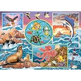 Cobble Hill Family Piece's 350 Puzzle - Ocean Magic - Sample Poster Included