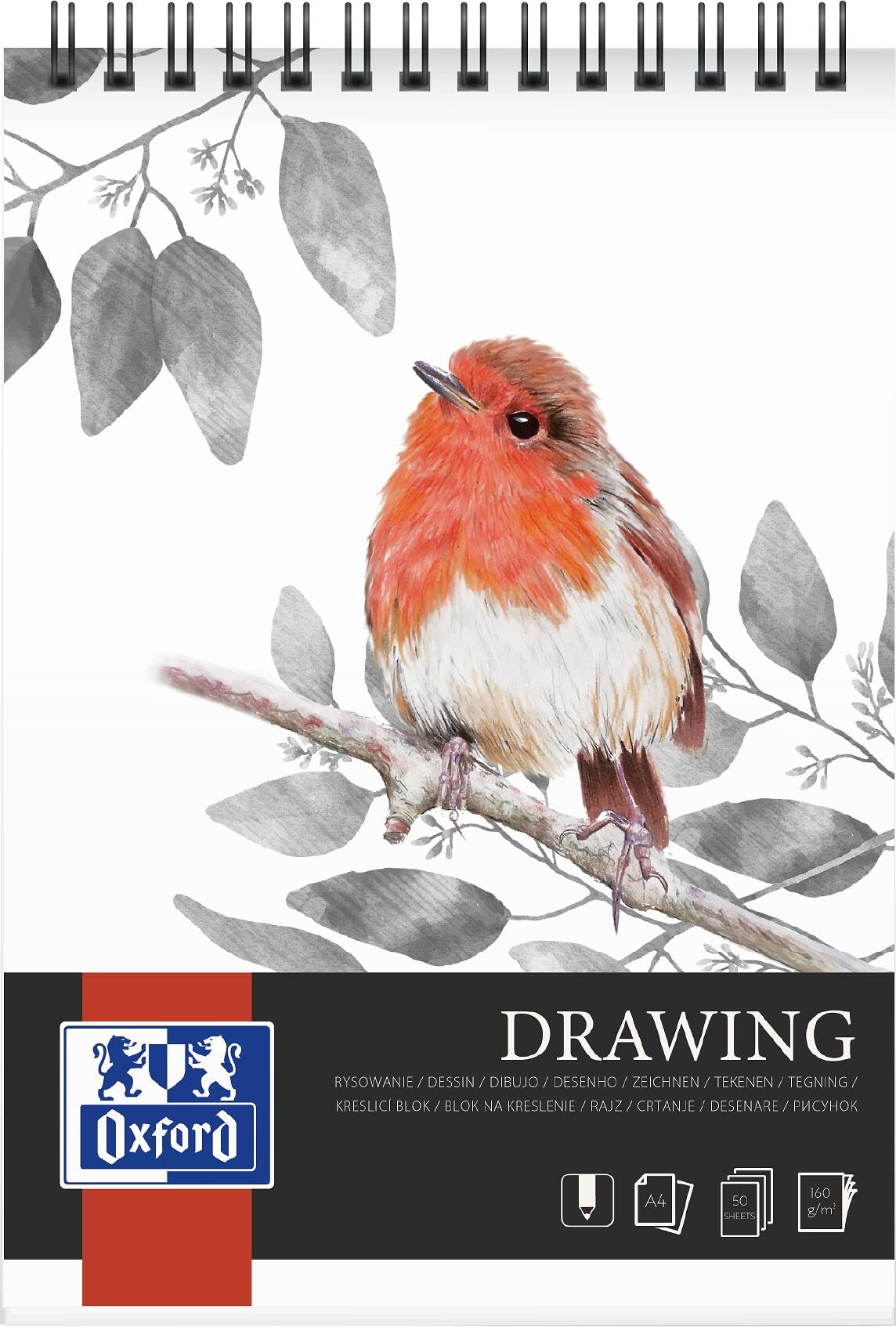Oxford Drawing pad A4, 50 Sheets, 160 g, on Spiral on The Short Page