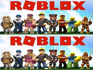 Roblox Characters Field Sky Happy Group Edible Cake Topper - 