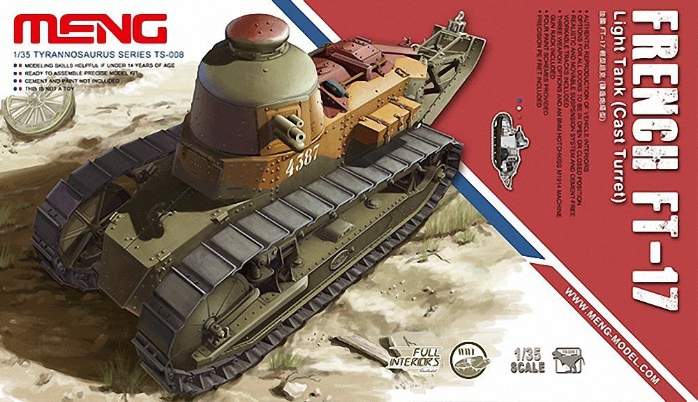 Meng "Model 1:35 French FT-17 Light Tank Cast Turret Kit (Multi-Colour)