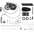 100cc Bicycle Engine Kit Single Cylinder 4-Stroke Gas Petrol Motorized Bike Engine, Air-Cooling Motorized Bicycle Motor Kit, Bicycle Motor Kit for Bikes with Large Triangular Frame Space (Belt Model)