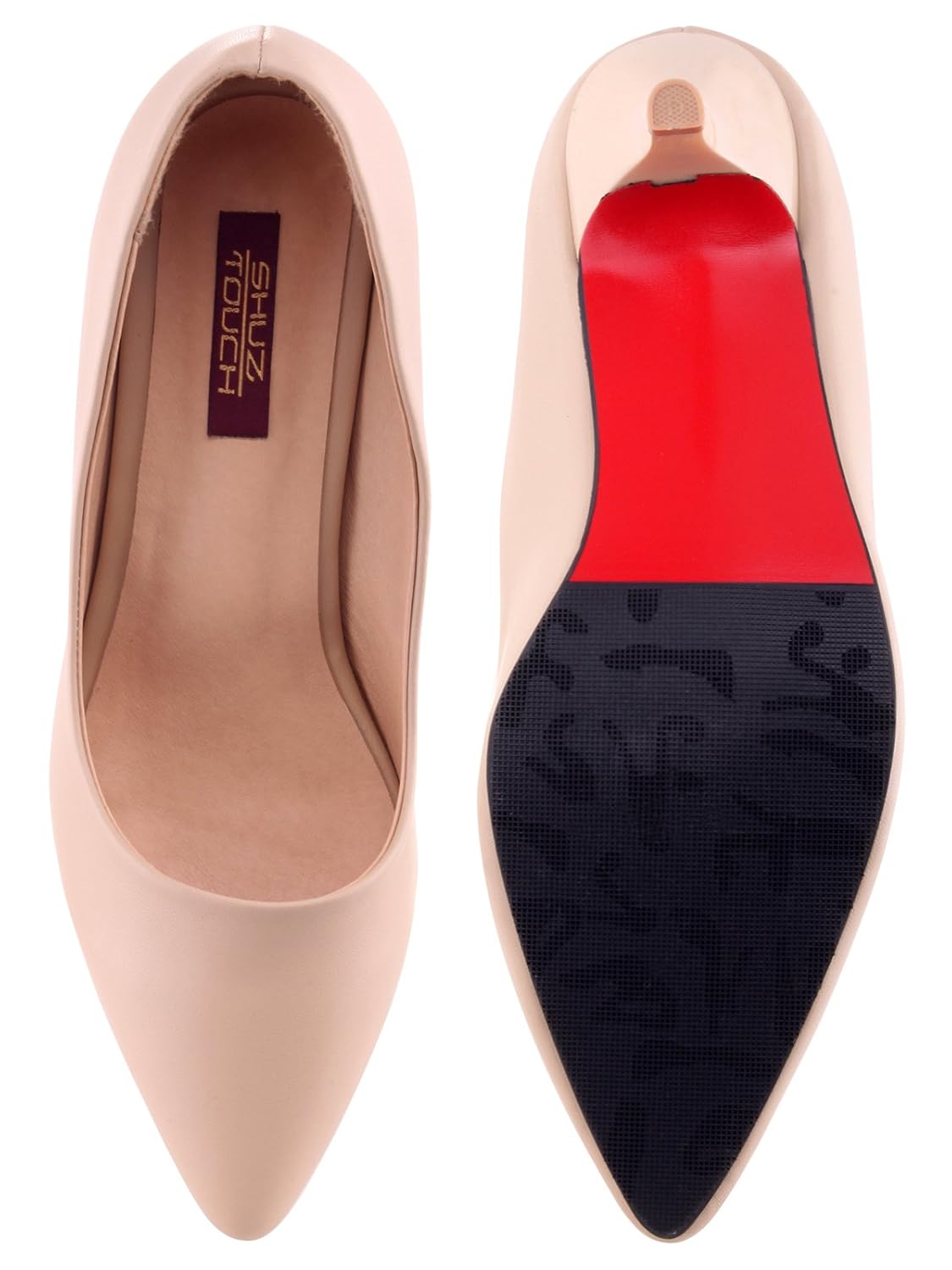 shuz touch beige pumps & peep toes