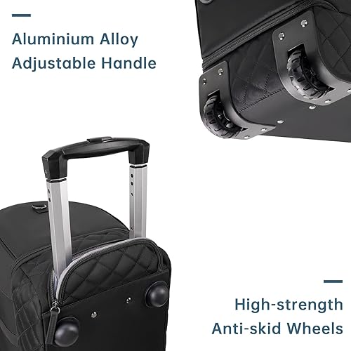 ETRONIK Rolling Duffle Bag with Wheels, 21 Inch Flight Approved Duffle Bag  for Travel with Toiletry Bag, Carry