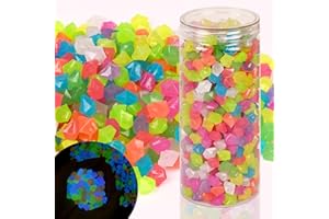 BokingOne 700 PCS Glowing Rocks Luminous Glow Stones Glow in The Dark Rocks for Fish Tank Aquarium Lawn Patio Garden Outdoor Decor and DIY Ideas (Multicolor)