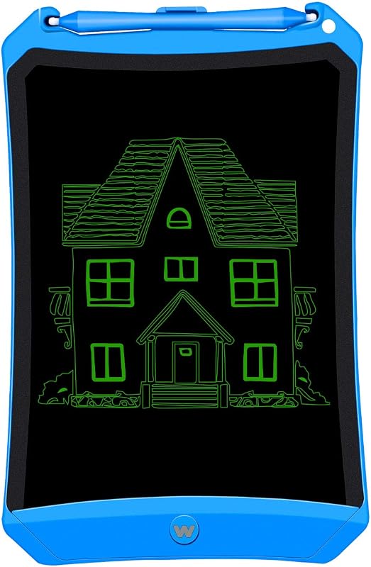 Smart Pad 90 Azul - Quadro branco eletrónico, tablet de escrita de 9", tom verde, sensor de pressão (10-200g), bateria CR2016, ímanes de frigorífico, cor azul