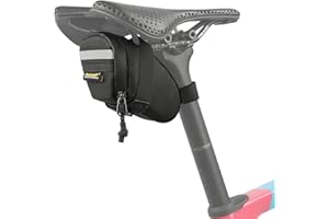 abamita Bike Seat Bag Bicycle Saddle Bag 0.4L Cycling Under Seat Pouch for Mountain Road Biking and Commuting Trips (Black)