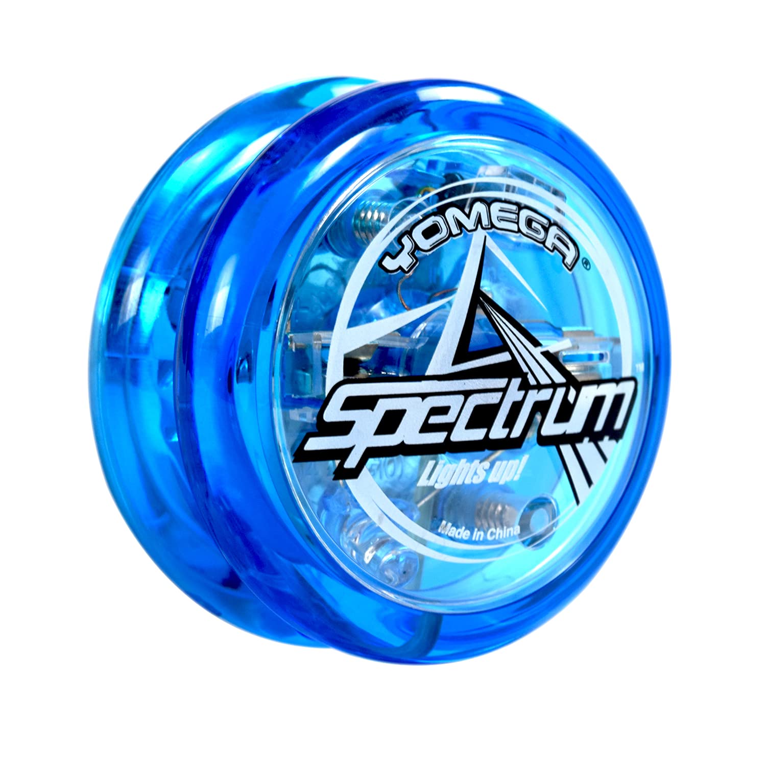 Yomega Spectrum – Light up Fireball Transaxle YoYo with LED Lights for Intermediate, Advanced and Pro Level String Trick Play + Extra 2 Strings & 3 Month Warranty (Blue)