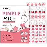 AUSLKA Pimple Patches Heart-Star Shapes, Cute Star Blemish Patches for Valentine's Day, Dates, Party, Holiday Makeup, Invisib