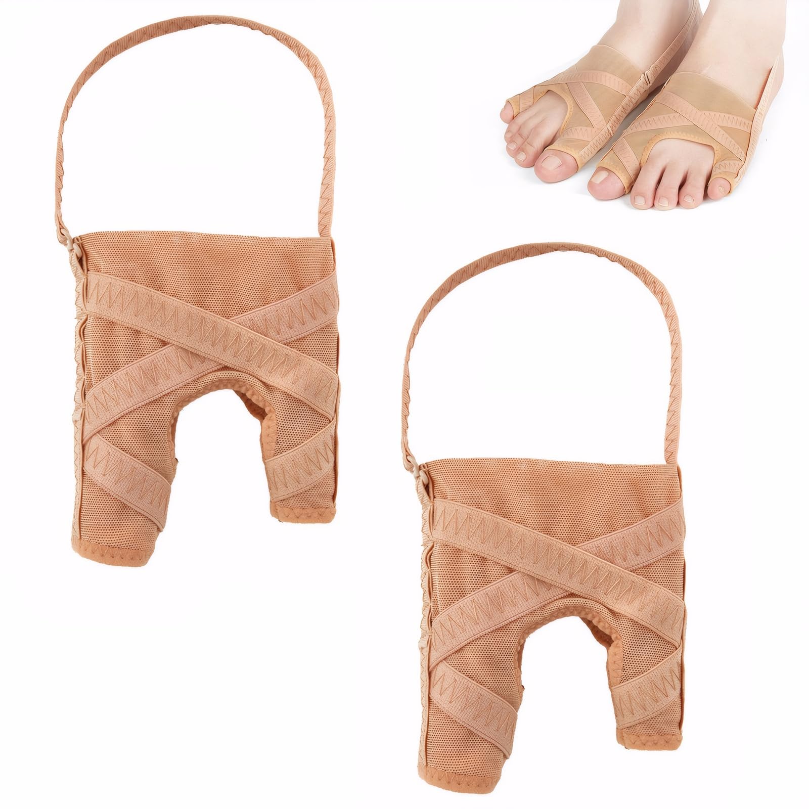 LINXINS Bunion Corrector Big Toe Straightener, Tailors Bunion Hallux Valgus Corrector, Soft Bunion Socks for in Shoes Suitable Women&Men - Day&Night(1 Pair, Large)