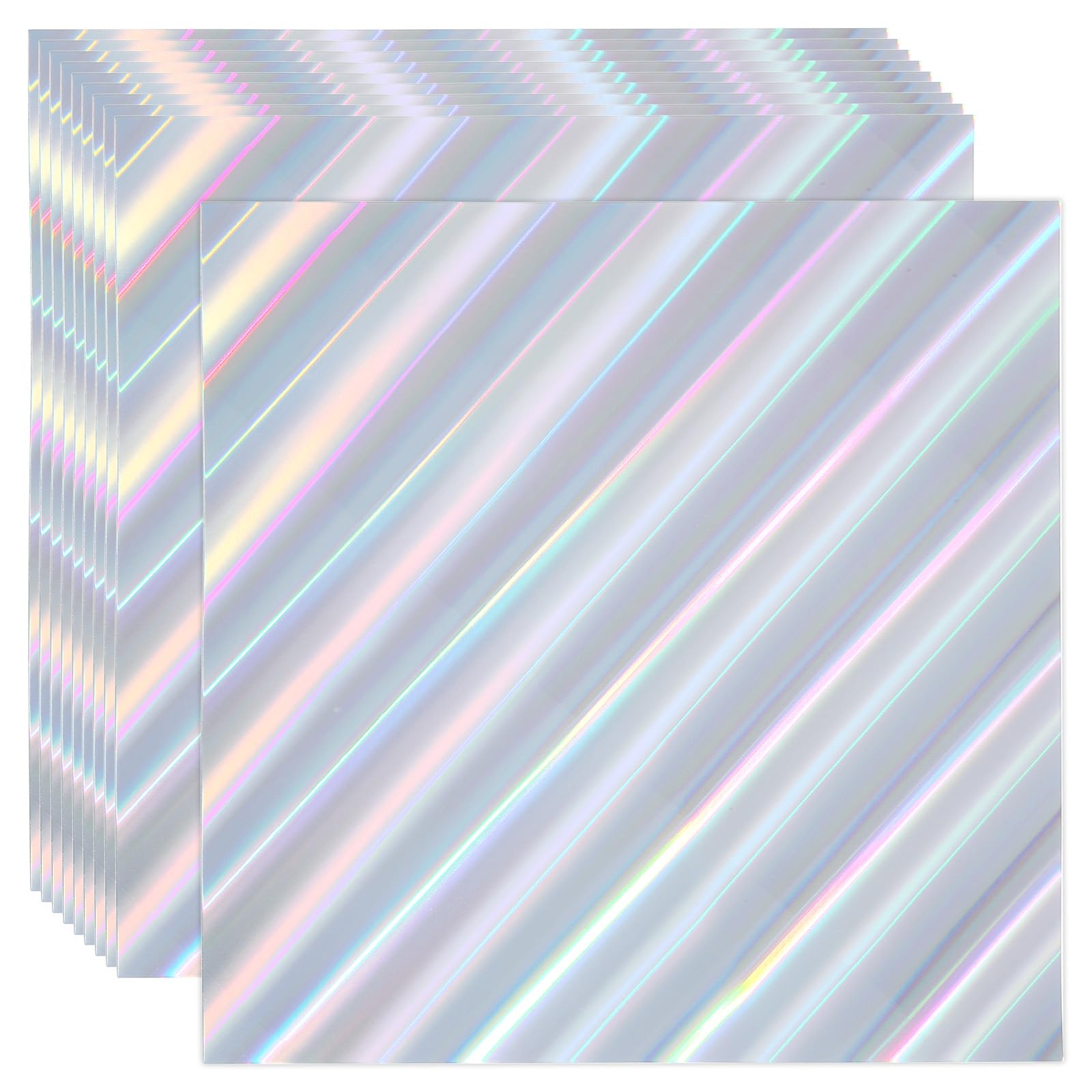 PATIKIL 12"x12" Holographic Cardstock, 20 Pack Metallic Iridescent Mirror Paper Foil Board Reflective Sheets for Scrapbook Poster DIY Craft, Style 4