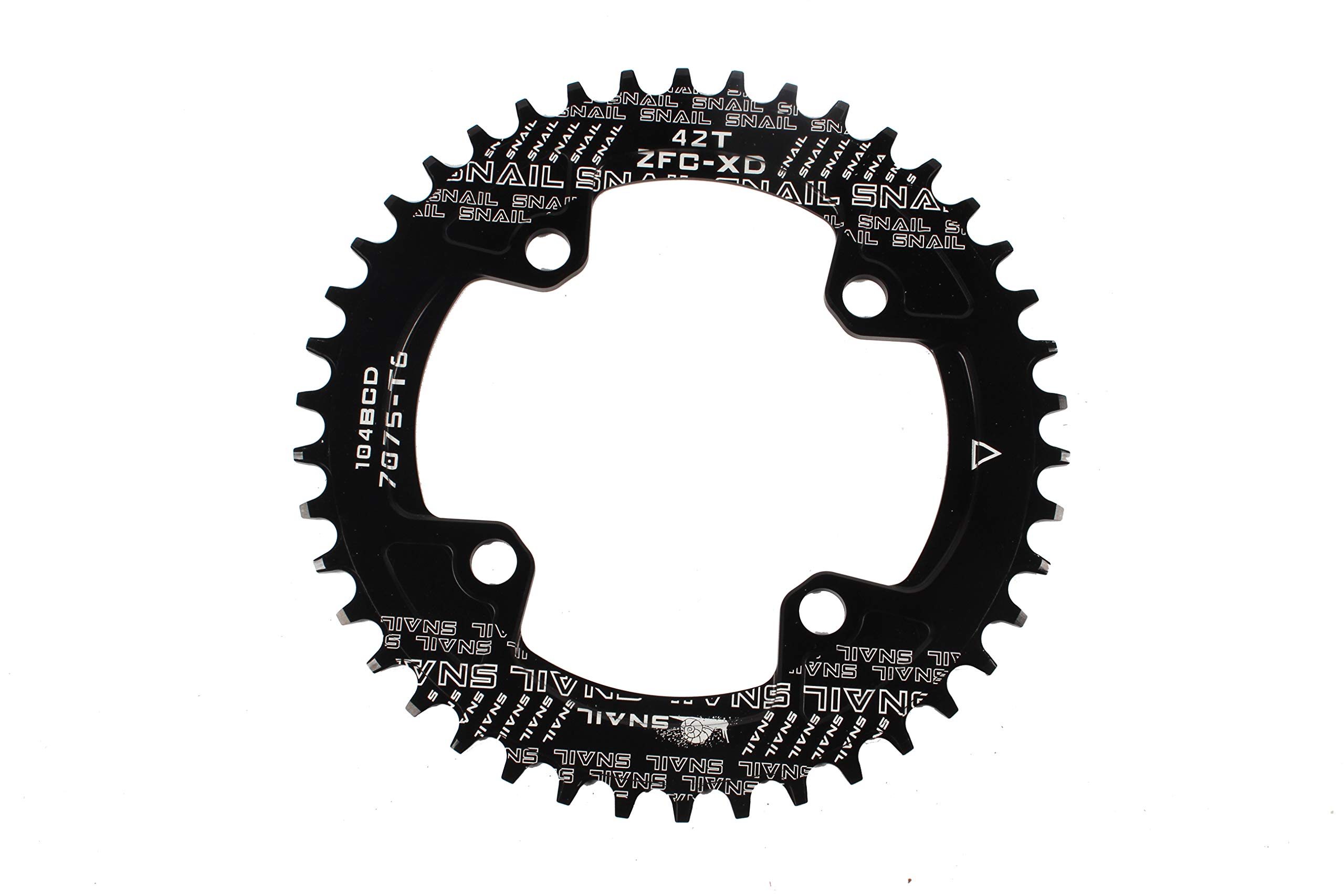 Snail 32T 34T 36T 38T 40T 42T Single Chain Ring Chainrings For 9-11 Speed Crankset Narrow Wide Chainrings Oval Round Chainwheel 104BCD (42T Round)