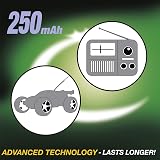 LLOYTRON NiMH AccuUltra 9V Battery 250mAh Rechargeable Pack B018 view 4
