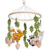 First Landings Baby Mobile for Crib - Forest Animal Nursery Mobiles - Gender Neutral Baby Nursery Decor - Woodland