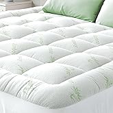 Ultra Soft Queen RV Size Mattress Topper - Viscose Made from Bamboo Pillow Top Mattress Pad for Back Pain Relief - Naturally