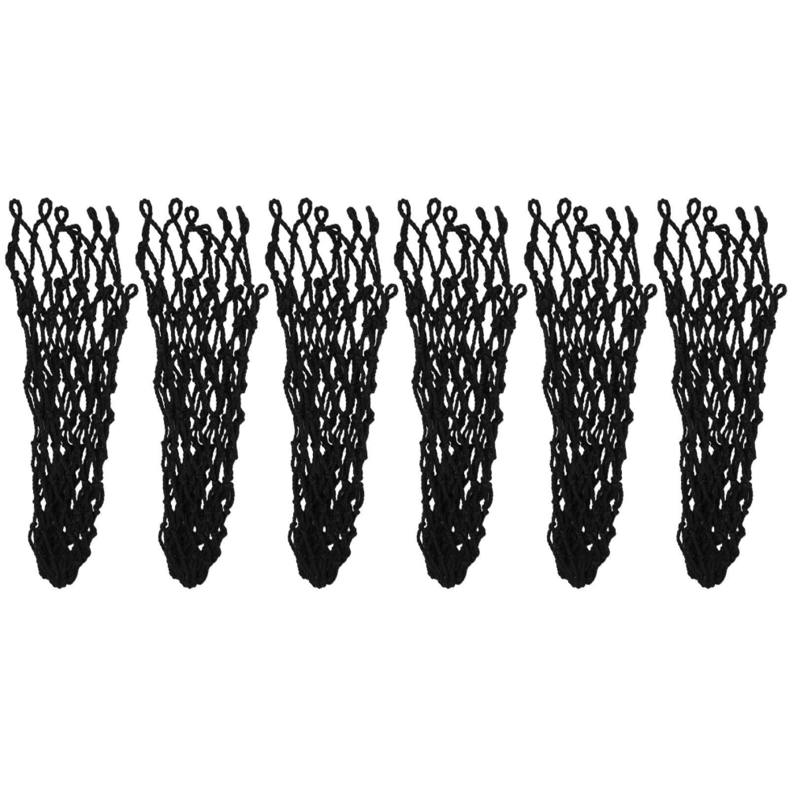 6PCS Billiards Net Hollow Out Pool Table Pocket Nets for Billiards Trainning Spair Table Bag (Black)