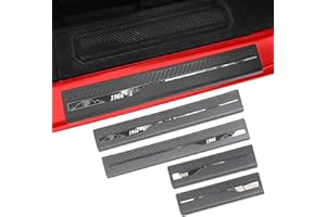 Mabett Door Edge Guards for Ford Bronco Accessories 2021 2022 2023 2024 2025 4 Door, Bronco Door Sill Protectors with 1966 Pattern