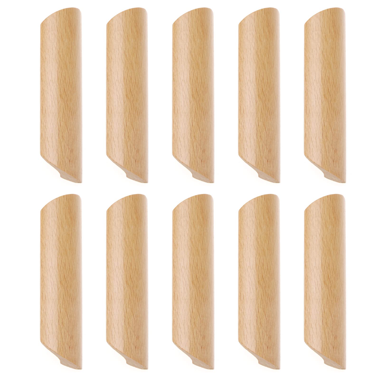 VGOL 10PCS Wooden Cabinet Handles Drawer Pull Handles for Furniture Cupboard Wardrobe Dresser Cabinet Door Home Decoration 96mm Hole Distance