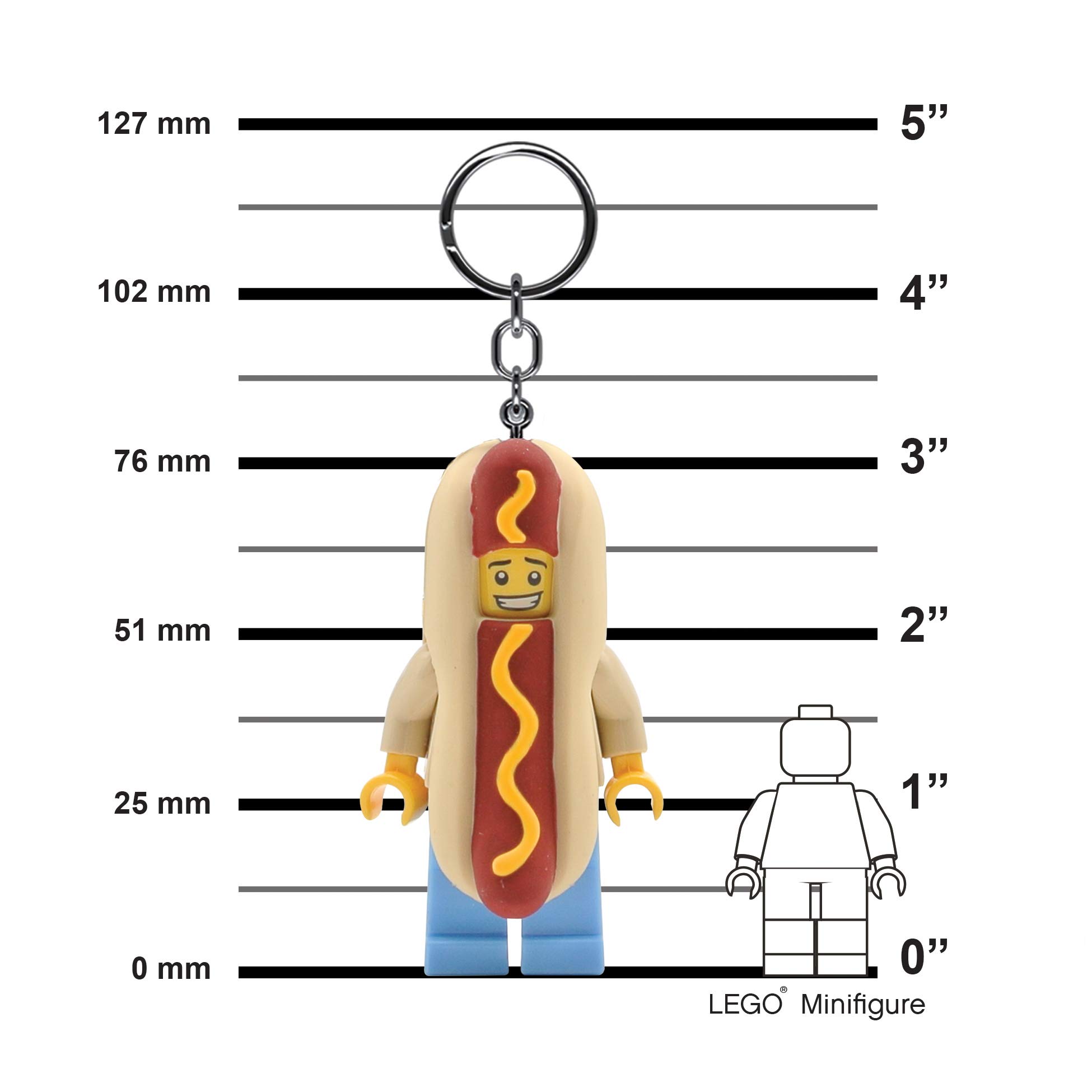 LEGO Minifigures Large 3 Inch Tall Figure Keychain Light - Hot Dog Man (KE119H)