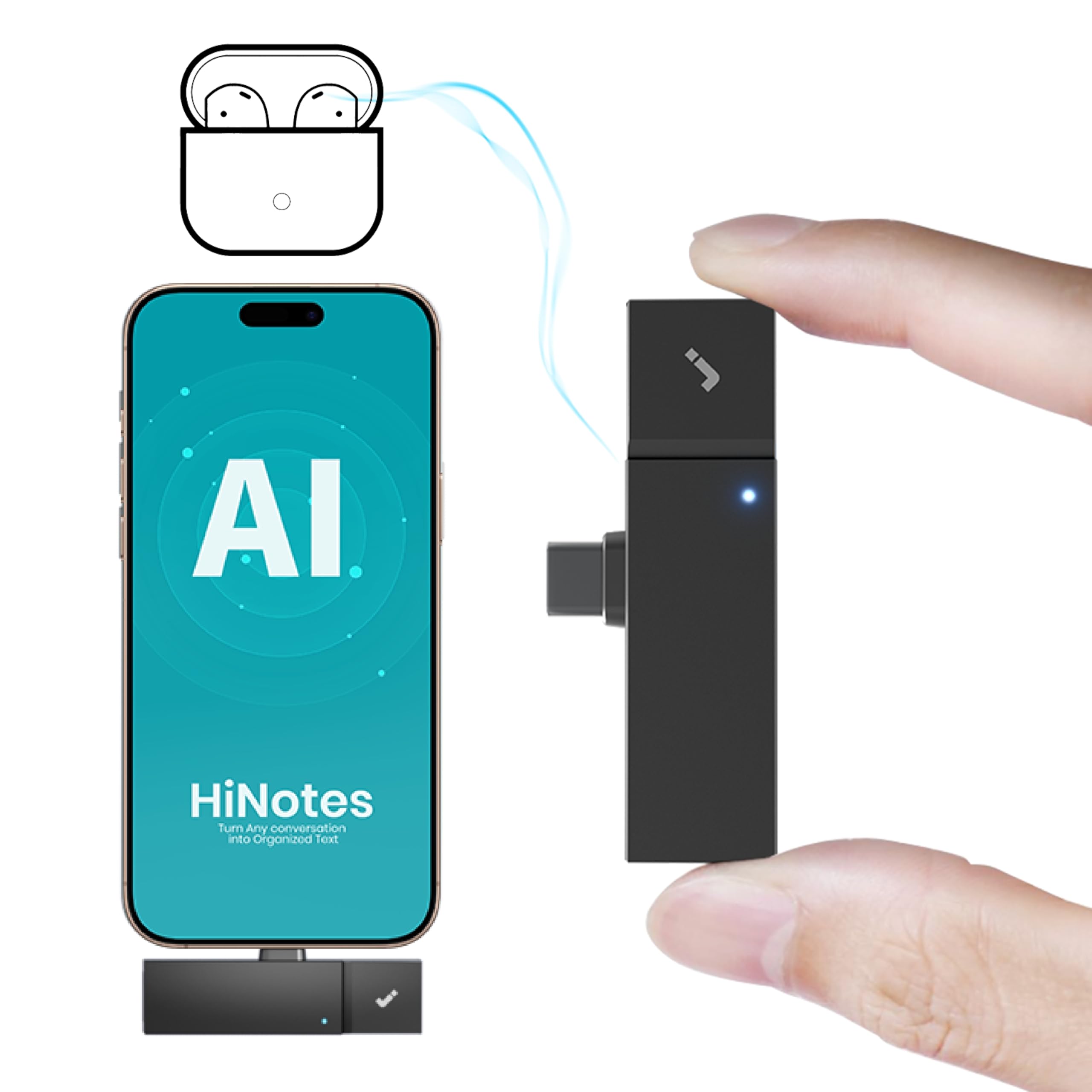 Photo 1 of ** Locked to previous owner **
HiDock P1 mini AI Voice Recorder: Smart Voice Recorder Work with Wireless Earbuds for Meeting Lectures Calls BlueCatch Tech Digital Audio Recorder Transcription Summary HiNotes APP Control 32GB