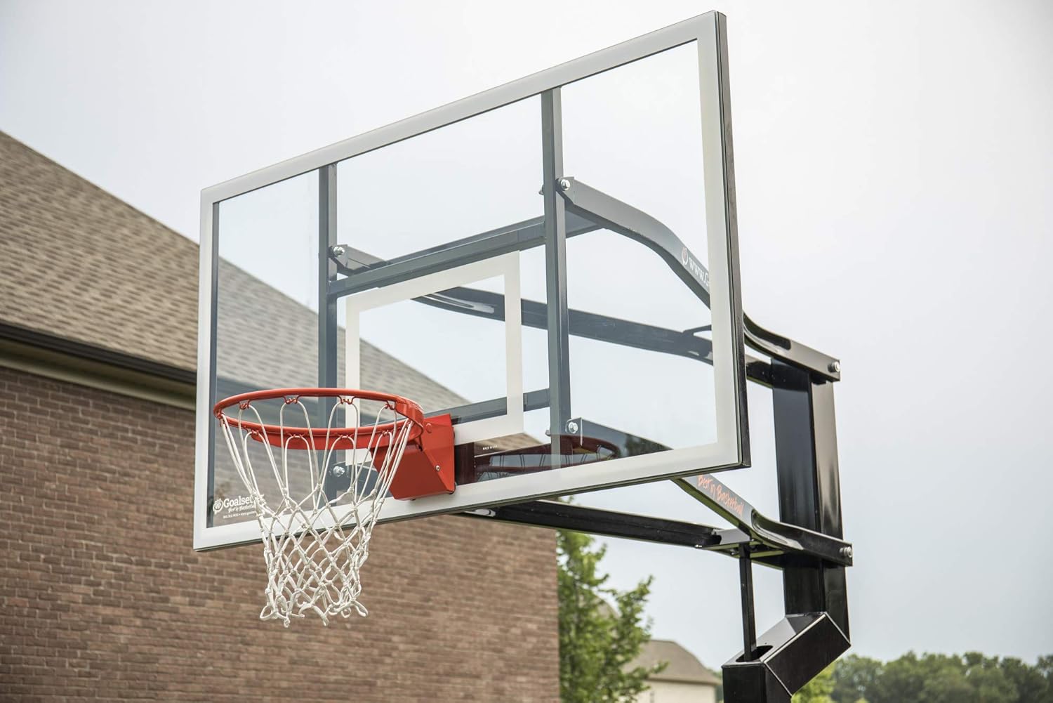 Goalsetter All-American In Ground Adjustable Basketball System with 60-Inch Acrylic Backboard and Collegiate Breakaway Rim, Black (SS45560A5) : Sports & Outdoors