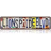 TREEPERI Vintage Lion's Pride Blvd Street Sign Wall Decor Metal Tin Signs for Bar Home Bedroom Garage