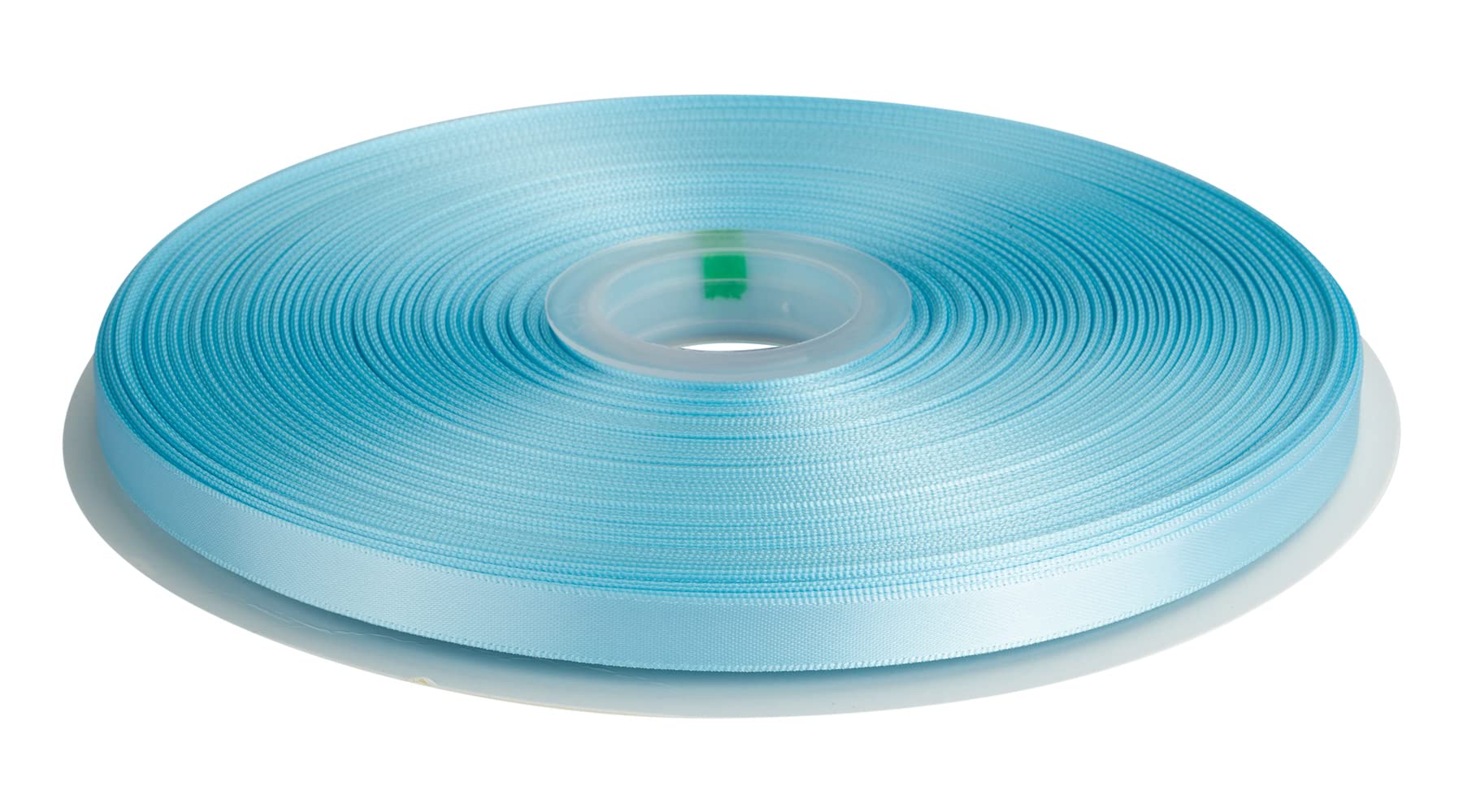 Double Faced Satin Ribbon, 9mm X 91M, Solid Polyester Ribbon for Gift Wrapping, Crafts, Wedding Party Ceremony Decoration, Floral Arrangement, Sewing (Lt. Blue) — image 1