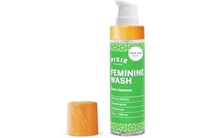 PIXIE CUP Pixie Feminine Wash - Healthy Foaming Cleaner for Feminine Care - Organic and Natural Ingredients - Safest Way to Clean Sensitive Skin Types - pH Balanced & Plant Based